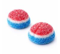 Assorted Sugared & Fizzy Gummy Mix 1kg - Sour Fruity Candy Selection with Bears, Hearts, Lips, Flowers & Blue Twist Kisses, Chewy Sweet Variety - deu (Fizzy Jelly Filled Brains)