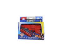 Assorted Swat Mission Pistol & Silencer Toy Party Bag Filler Action Gun Metal