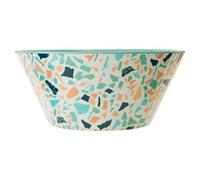 Assorted Terrazzo Salad Bowl, Durably Constructed Round Bowl, Versatile Patterned Bowl, Sturdy Picnic Bowl