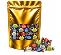 Assorted Toffees Big Sharing Bag for Work or Home 250g, Gift Ready | Metallic Gold Foil Fresh Pouch, Gift Ready, Approx 30 Individually Wrapped Walkers Premium Brand Rich Creamy Toffees