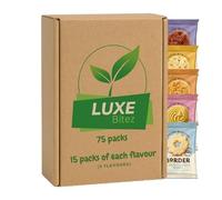 Assorted Twin Pack Biscuits - 75 Packs (5 Flavours) | Golden Oat Crumbles, Butterscotch Crunch, Viennese Whirls, Chocolatey Cookies, Shortbread Rings | Compatible For Border Biscuits By Luxe Bitez