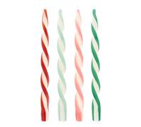Assorted twisted candles - Set of 4 Multicoloured one size