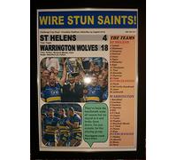 Assorted Warrington Wolves 18 St Helens 4-2019 Challenge Cup final - framed print