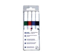Value WX26038 Chisel Tip Whiteboard Marker - Assorted Colours (4 Pack)
