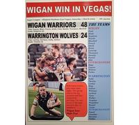 Assorted Wigan Warriors 48 Warrington Wolves 24-2025 Super League in Las Vegas - souvenir print