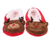 Assorted Womens Co-Zees Christmas Slippers Sherpa Fleece Lined Ballerina Slipper Socks - 13 Designs