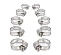 Assorted Zinc Plated Hose Clamp Kit, 10 Pieces, No Driver Jubilee Clip Set