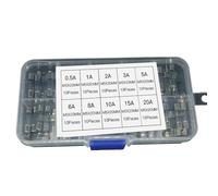 Assortment Of 100 Slow Glass Tubes 5x20mm Fine Fuses Tube Electronics Replacement Simple Installation Assortment Set
