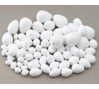 Assortment of 76 Spun Cotton Eggs 12 to 30 mm - 5 Sizes - Perfect for Crepe Paper Flowers and DIY Crafts and Hobbies - SPUNNYS