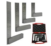 Assorts' Precision Machinist 2"/ 3"/ 4" & 6" Inches Steel Try Square DIY General Workshop Tools (SET of 4 SIZES) for Metal & Wood Workers-Supplied in Wooden Box