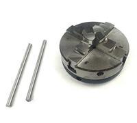 Assorts Small 2" / 50mm 4 Jaw Self Centering Chuck with M14 X 1 Thread for Lathe and Milling Machines, Compact Steel Body, Smooth Grip, Accurate Clamping for Hobby, DIY, and Light Machining.