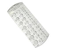 ASSORTS Stainless Steel Drill Gauge 1/16”-1/2” Imperial Fractional by 64ths, Precision Drill Bit Size Measuring Tool, Engraved Stainless Steel Gauge for DIY, Woodworking & Metalworking