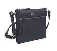 ASSOTS Leather Crossbody Bag for Women - Cell Phone Crossover Shoulder Purse with Adjustable Strap, Triple Zip Small Travel Bag (Rue Navy Pebble Grain)