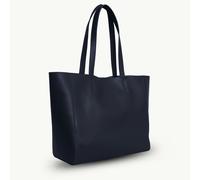 Assots London 'ABINGDON' Navy Real Leather Designer Tote Bag