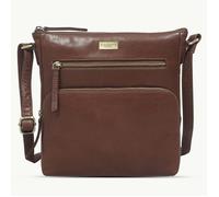 Assots London 'AGATHA' Brown Vintage Polished VT Real Leather Crossbody Bag