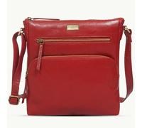 Assots London 'AGATHA' Chillipepper Red Vintage Polished VT Real Leather Crossbody Bag