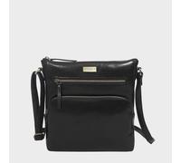 Assots London 'agatha' Real Leather Crossbody Bag In Black Black