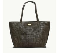 Assots London 'AGNES' Olive Croc Real Leather Designer Tote Bag
