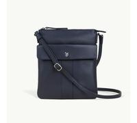 Assots London 'AMBA' Navy Soft Nappa Full Grain Real Leather Crossbody Bag