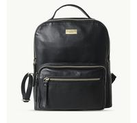 Assots London 'ANGEL' Black Nappa Full Grain Leather Zip-top Backpack