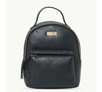 Assots London 'Betty' Black Zip Top Mini Pebble Grain Leather Backpack