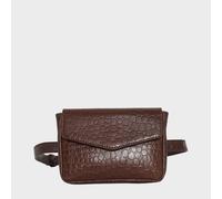 Assots London Camella' Croc Leather Bum Belt Waist Festival Bag In Brown Brown One Size