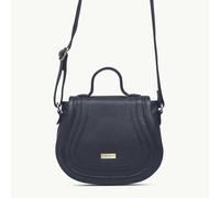 Assots London 'CARMEL' Navy Real Leather Shoulder Crossbody Bag