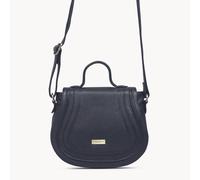 Assots London 'carmel' Real Leather Shoulder Crossbody Bag In Navy Navy One Size