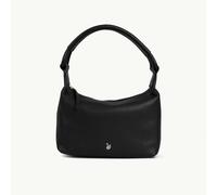 Assots London 'CITY BAG' Black Soft Pebble Grain Real Leather Shoulder Bag