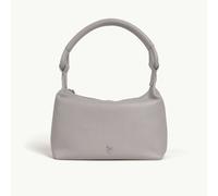 Assots London 'CITY BAG' Ice Grey Soft Pebble Grain Real Leather Shoulder Bag