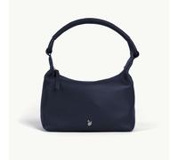 Assots London 'CITY BAG' Navy Soft Pebble Grain Real Leather Shoulder Bag