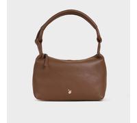 Assots London 'city Bag' Soft Pebble Grain Real Leather Shoulder Bag In Tan Tan