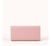 Assots London Claire' Pebble Grain Leather Flap Over Purse In Peach Peach