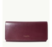Assots London 'CLAIRE' Plum Polished VT Vintage Leather Flap Over Purse