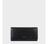 Assots London 'claire' Real Polished Vt Vintage Leather Flap Over Purse In Black Black One Size