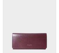 Assots London 'claire' Real Polished Vt Vintage Leather Flap Over Purse In Plum Plum One Size