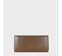 Assots London 'claire' Real Polished Vt Vintage Leather Flap Over Purse In Tan Tan One Size