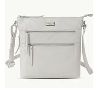 Assots London 'CORI' Ice Grey Pebble Grain Real Leather Crossbody Bag