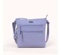 Assots London 'cori' Pebble Grain Soft Real Leather Crossbody Bag In Lilac Lilac