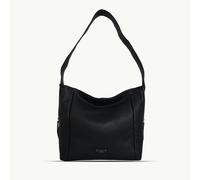 Assots London 'COURTNEY' Black Pebble Grain Leather Slouchy Hobo Bag