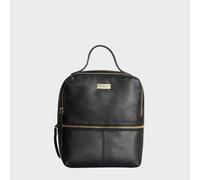 Assots London Ella' Pebble Grain Mini Real Leather Backpack For Women In Black Black One Size