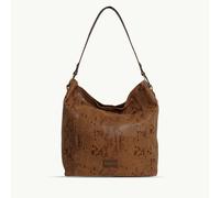 Assots London 'Esme' Brown Python Snake Real Leather Slouchy Hobo Bag