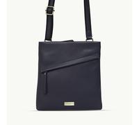 Assots London 'FLORENCE' Navy Pebble Grain Leather Crossbody Sling Bag