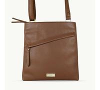 Assots London 'FLORENCE' Tan Pebble Grain Leather Crossbody Sling Bag