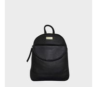 Assots London George' Pebble Grain Mini Leather Backpack In Black Black One Size