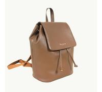 Assots London 'GRACE' Tan Full Grain Leather Flap-over Backpack