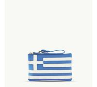 Assots London 'GREEK' Country Flag Designer Leather Wristlet