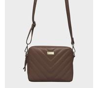Assots London 'iris' Quilted Soft Pebble Grain Leather Crossbody Bag In Tan Tan One Size
