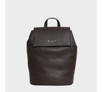 Assots London Jermyn' Classic Full Grain Leather Flap-Over Backpack In Brown Brown One Size