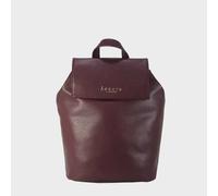 Assots London Jermyn' Classic Full Grain Leather Flap-Over Backpack In Burgundy Burgundy One Size